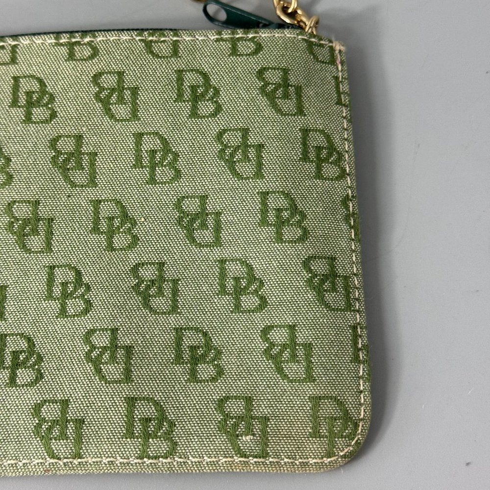 Dooney & Bourke Green Db Monogram Canvas Wristlet - image 3